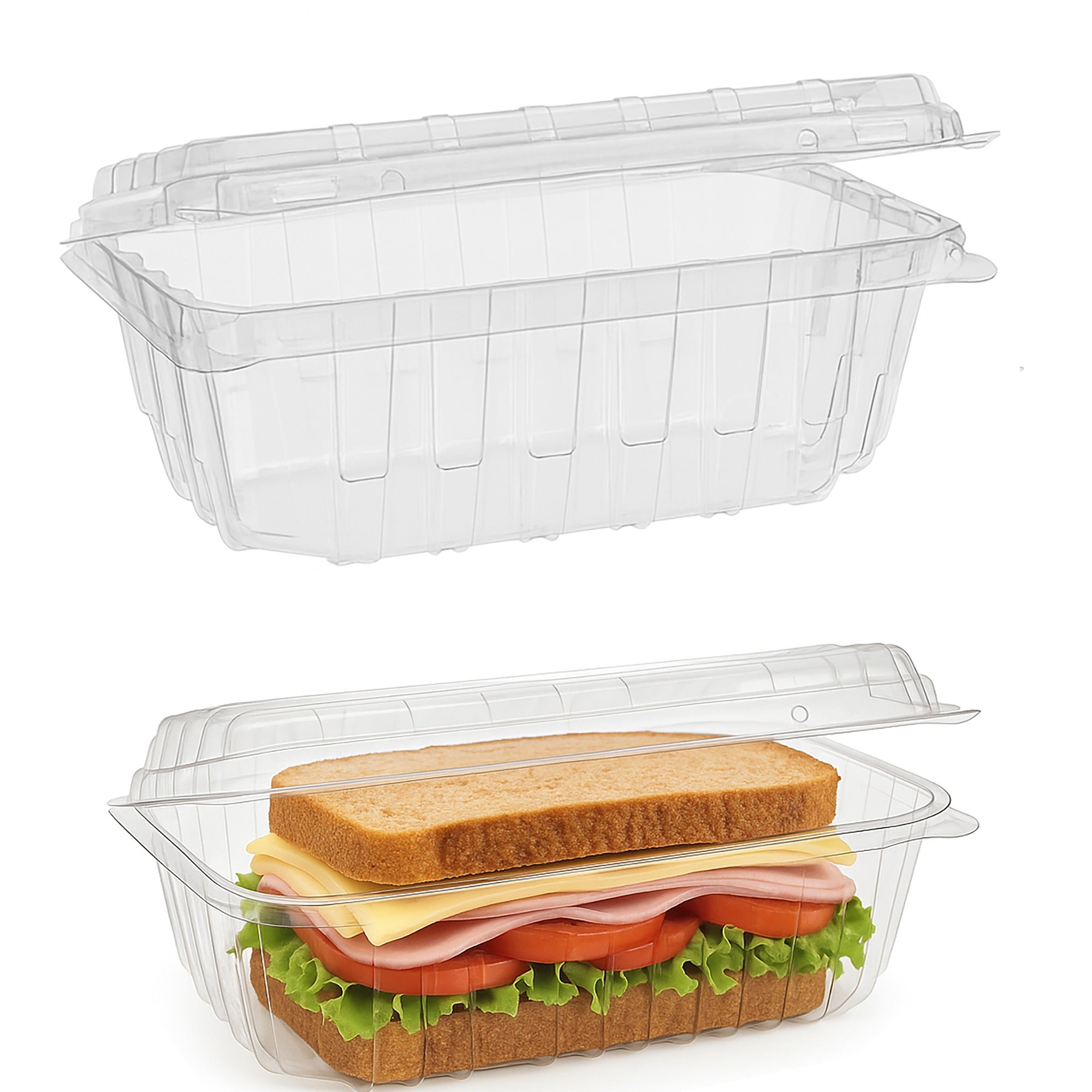18 oz Clear Vented Clamshell Food Containers with Hinged Lid – 324 Pack Disposable PET Plastic Take-Out Containers for Sandwiches, Fruits, Salads & Pastries Stackable & Recyclable 18 oz Clear Vented Clamshell Food Containers with Hinged Lid – 324 Pack Disposable PET Plastic Take-Out Containers for Sandwiches, Fruits, Salads & Pastries Stackable & Recyclable